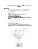 Предварительный просмотр 13 страницы LIFAN	 Power USA LF1.5HWP Operating Instructions And Owner'S Manual