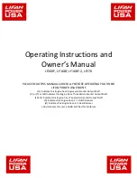 LIFAN	 Power USA LF160F Operating Instructions Manual предпросмотр