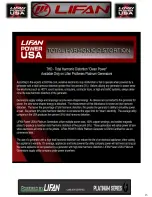 Preview for 14 page of LIFAN	 Power USA LF4250EPL Operating Instructions And Owner'S Manual