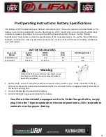 Preview for 21 page of LIFAN	 Power USA LF4250EPL Operating Instructions And Owner'S Manual