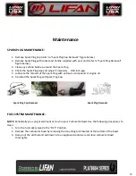 Preview for 33 page of LIFAN	 Power USA LF4250EPL Operating Instructions And Owner'S Manual