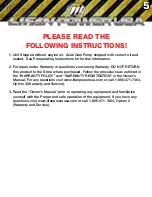 Preview for 5 page of LIFAN	 Power USA LFQ2130-CA Operating Instructions Manual