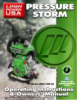 Предварительный просмотр 1 страницы LIFAN	 Power USA Pressure Storm Series Operating Instructions And Owner'S Manual