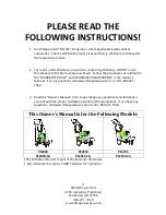 Preview for 2 page of LIFAN	 Power USA PS2040 Operating Instructions And Owner'S Manual