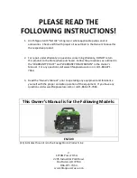 Preview for 2 page of Lifan ES1500 Operating Instructions And Owner'S Manual