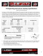 Preview for 20 page of Lifan LFQ3690-CA Operating Instructions And Owner'S Manual