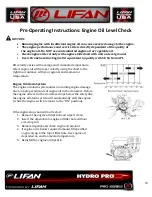 Preview for 21 page of Lifan LFQ3690-CA Operating Instructions And Owner'S Manual