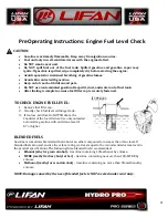 Preview for 22 page of Lifan LFQ3690-CA Operating Instructions And Owner'S Manual