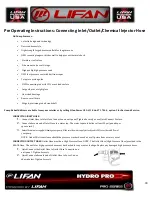 Preview for 25 page of Lifan LFQ3690-CA Operating Instructions And Owner'S Manual