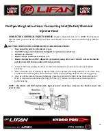 Preview for 26 page of Lifan LFQ3690-CA Operating Instructions And Owner'S Manual