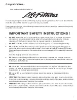 Предварительный просмотр 2 страницы Life Fitness 97Ti Assembly Instructions Manual