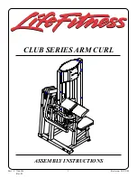 Предварительный просмотр 1 страницы Life Fitness CLUB Series ARM CURL Assembly Instructions Manual