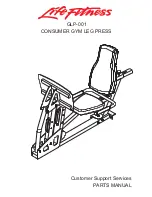 Life Fitness Consumer Gym Leg Press GLP-001 Parts Manual preview