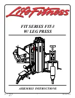 Предварительный просмотр 1 страницы Life Fitness FIT 3 Assembly Instructions Manual