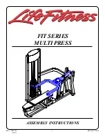 Life Fitness FIT SERIES MULTI PRESS Assembly Instructions Manual preview