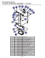 Preview for 6 page of Life Fitness FZAB Parts List