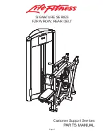 Life Fitness FZRW ROW Parts Manual preview