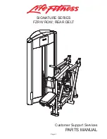 Preview for 1 page of Life Fitness FZRW ROW Parts Manual