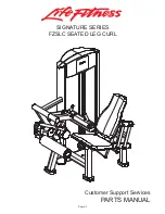 Life Fitness FZSLC Parts Manual предпросмотр