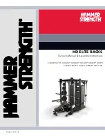 Предварительный просмотр 1 страницы Life Fitness Hammer Strength HD Elite Power Rack Assembly Instructions And Owner'S Manual