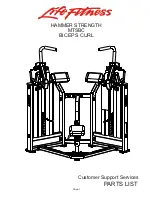 Life Fitness HAMMER STRENGTH MTSBC Parts List предпросмотр