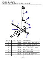 Предварительный просмотр 10 страницы Life Fitness HAMMER STRENGTH MTSLC Parts List