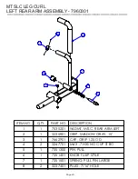 Предварительный просмотр 20 страницы Life Fitness HAMMER STRENGTH MTSLC Parts List