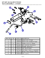 Предварительный просмотр 10 страницы Life Fitness HAMMER STRENGTH MTSSP Parts List