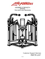 Life Fitness HAMMER STRENGTH MTSTE Parts List preview