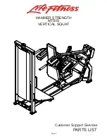 Предварительный просмотр 1 страницы Life Fitness HAMMER STRENGTH MTSVS Parts List