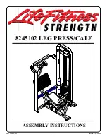 Life Fitness Leg Press/Calf 8245102 Assembly Instructions Manual предпросмотр