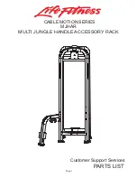 Предварительный просмотр 1 страницы Life Fitness Muti Jungle Handle Accessory Rack MJHAR Parts List