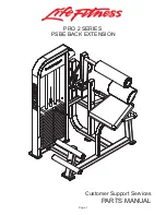 Life Fitness Pro 2 PSBE Parts Manual preview