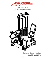 Life Fitness Pro 2 PSLE Parts Manual preview