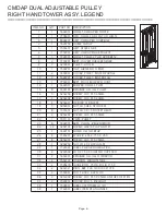 Предварительный просмотр 6 страницы Life Fitness Signature CMDAP Parts List