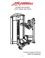 Life Fitness Signature FZTR Parts Manual preview