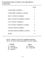 Preview for 2 page of Life Fitness Signature Olympic Incline Bench SOIB Parts List