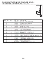 Preview for 6 page of Life Fitness Signature Olympic Incline Bench SOIB Parts List