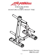 Life Fitness Signature Series SOWT Parts List preview