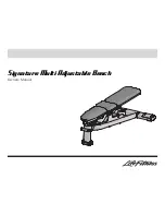 Life Fitness Signature Signature Multi Adjustable Bench Owner'S Manual preview