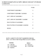 Preview for 2 page of Life Fitness Signature SOBWS Parts List