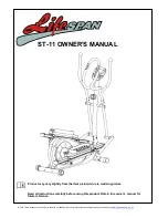 Preview for 1 page of Life Span ST-11 Owner'S Manual