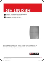 Life GE UNI 24R Instructions And Warnings For Installation, Use And Maintenance предпросмотр