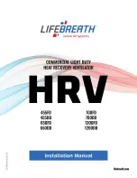 Lifebreath 1200DD Installation Manual preview