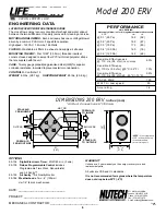 Предварительный просмотр 6 страницы Lifebreath 1200ERV Operation And Installation Manual