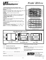 Предварительный просмотр 10 страницы Lifebreath 1200ERV Operation And Installation Manual