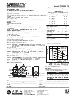 Предварительный просмотр 11 страницы Lifebreath 155ECM series Operation And Installation Manual