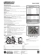 Предварительный просмотр 13 страницы Lifebreath 155ECM series Operation And Installation Manual