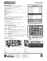 Предварительный просмотр 16 страницы Lifebreath 155ECM series Operation And Installation Manual