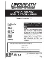 Предварительный просмотр 1 страницы Lifebreath 200MAX Operation And Installation Manual